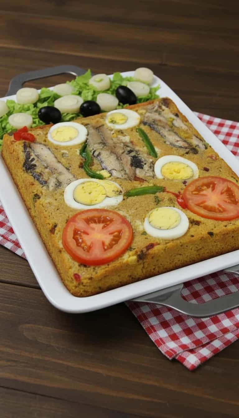 Foto deliciosa de Cuscuz de Sardinha pronta para servir - Peixes & Frutos do Mar