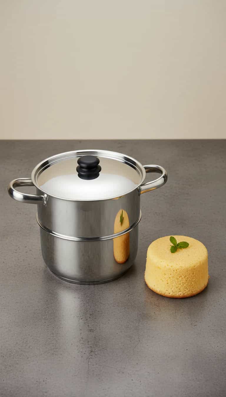 Foto deliciosa de Cuscuz Nordestino Simples pronta para servir - Tapioca & Cuscuz
