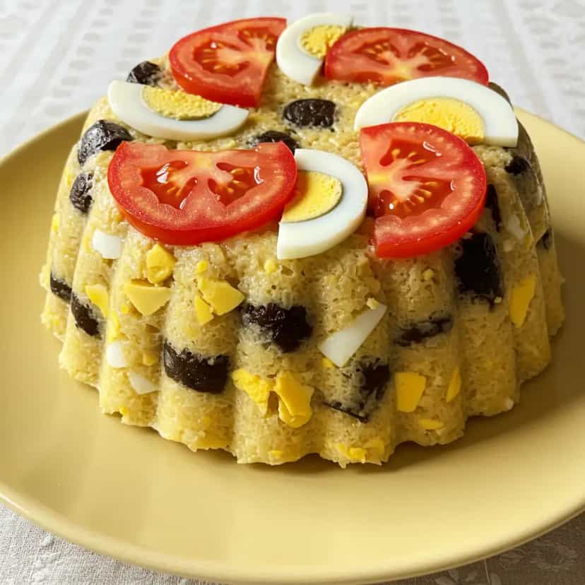 Foto deliciosa de Cuscuz Paulista com Sardinha e Palmito pronta para servir - Pratos Brasileiros Icônicos