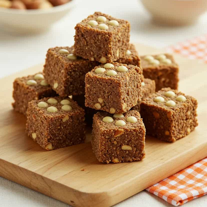 Foto deliciosa de Dadinhos de Amendoim com Mel pronta para servir - Snacks Assados