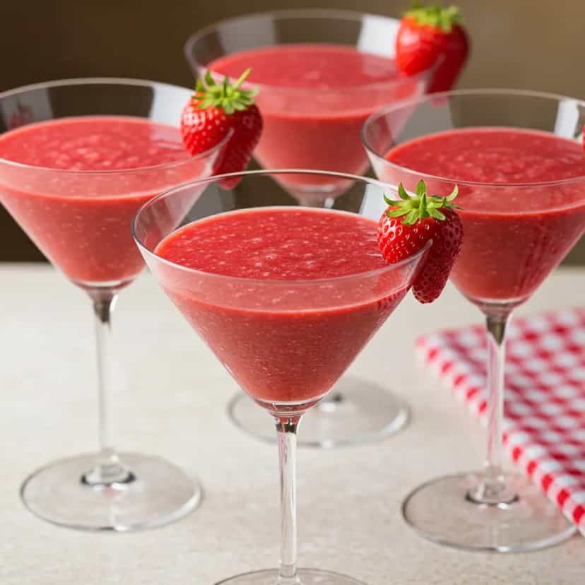 Foto deliciosa de Daiquiri de Morango Refrescante pronta para servir - Coquetéis