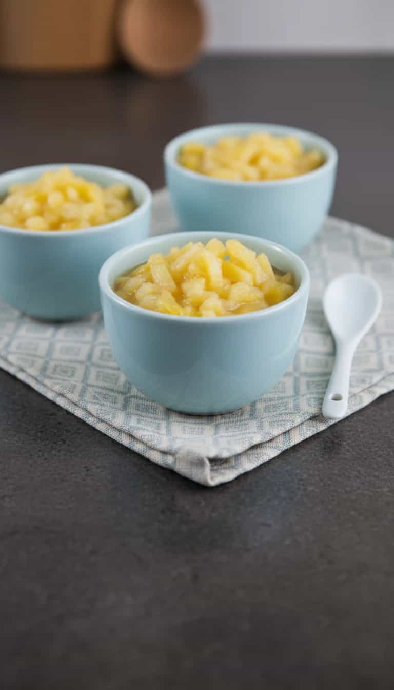 Foto deliciosa de Delícia de Abacaxi com Creme pronta para servir - Pudins & Cremes