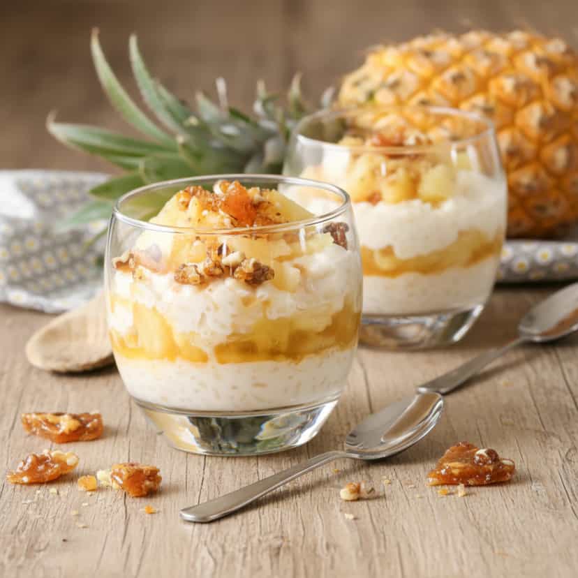 Foto deliciosa de Delícia de Abacaxi Cremoso pronta para servir - Pudins & Cremes