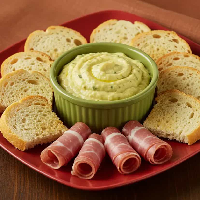 Foto deliciosa de Dip Cremoso de Mostarda e Pepino pronta para servir - Pastas & Patês