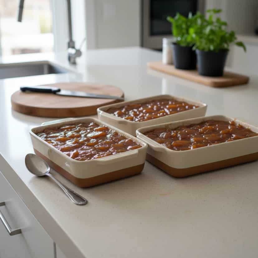 Foto deliciosa de Doce Cremoso de Pêssegos pronta para servir - Pudins & Cremes