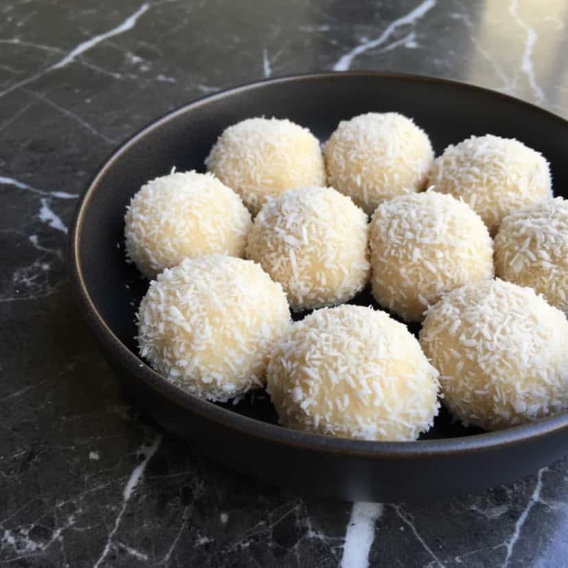 Foto deliciosa de Docinho de Coco com Whey pronta para servir - Energéticos & Proteicos