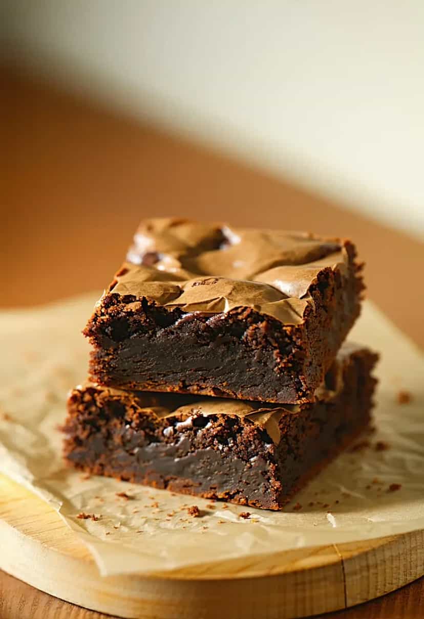 Foto deliciosa de Brownies Duplo Fudge pronta para servir - Brownies & Cookies