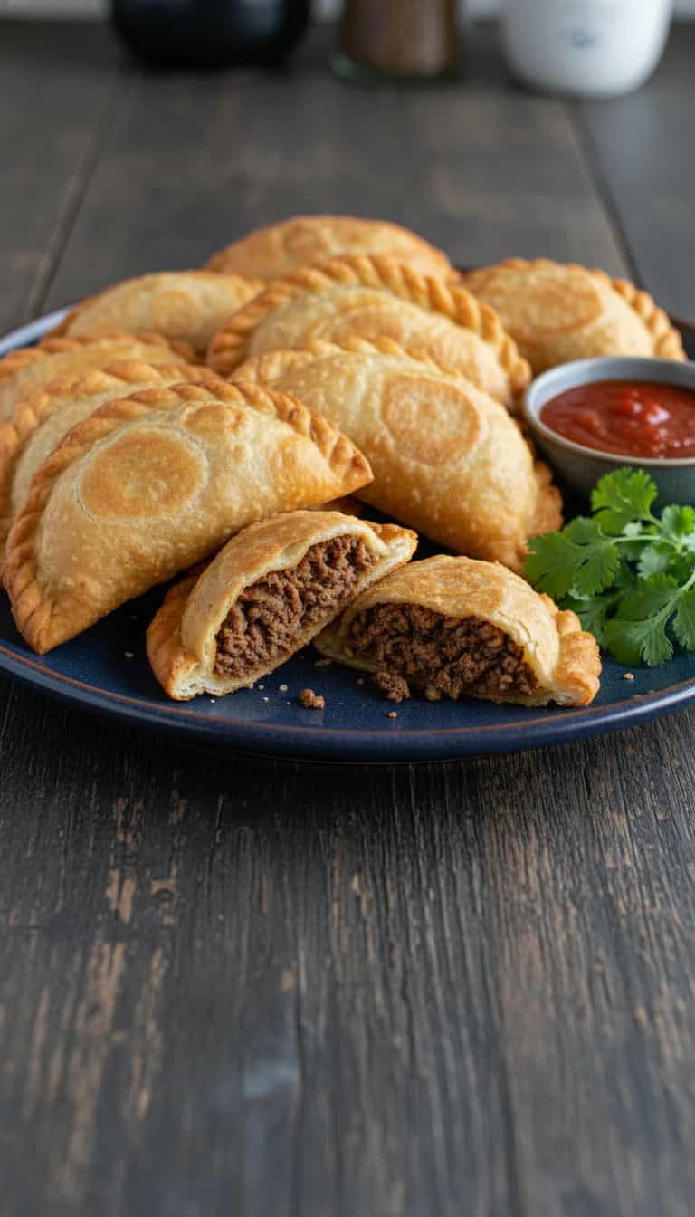 Foto deliciosa de Empada de Carne pronta para servir - Salgadinhos