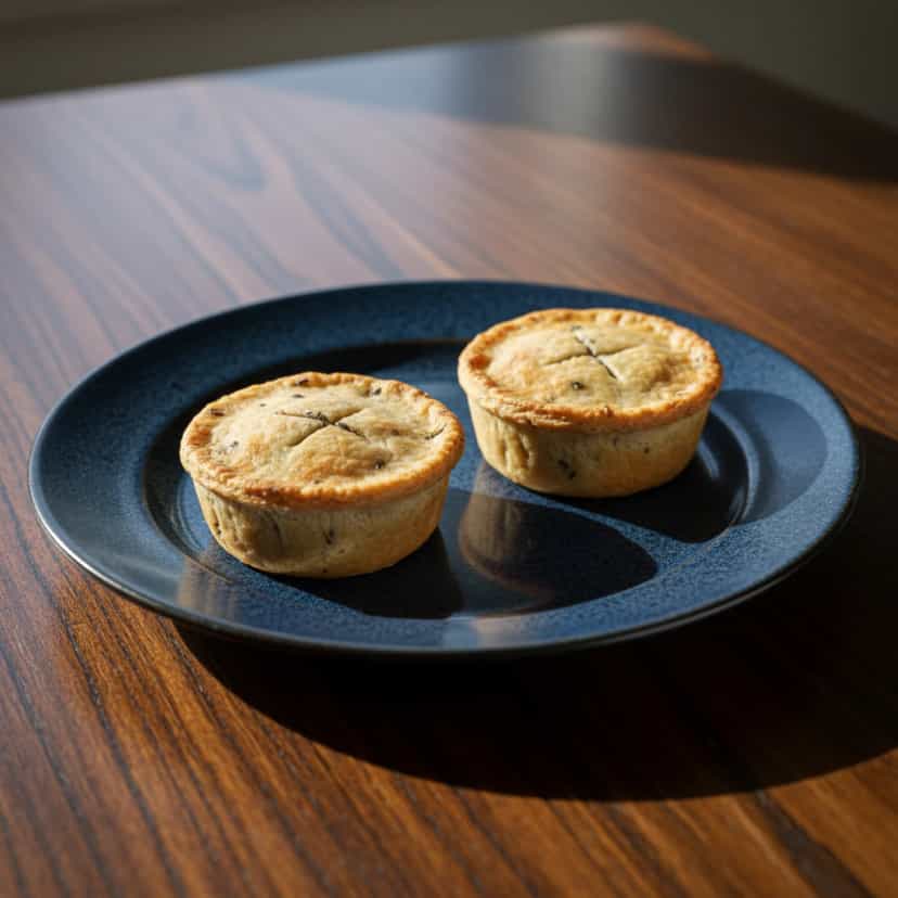 Foto deliciosa de Empada de Frango e Camarão pronta para servir - Salgadinhos