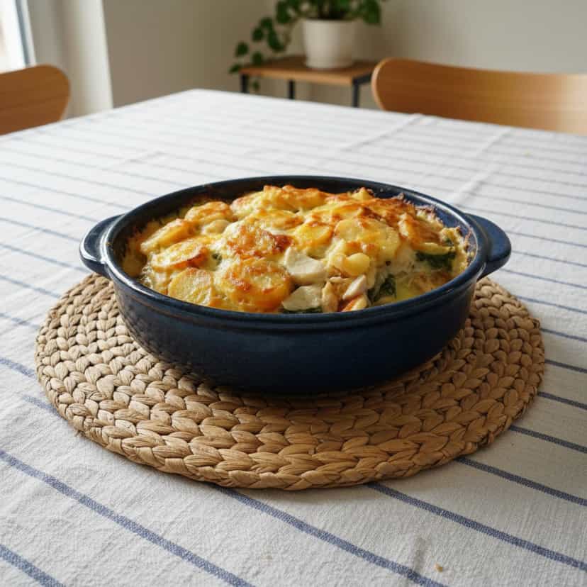 Foto deliciosa de Empadão de Bacalhau pronta para servir - Peixes & Frutos do Mar