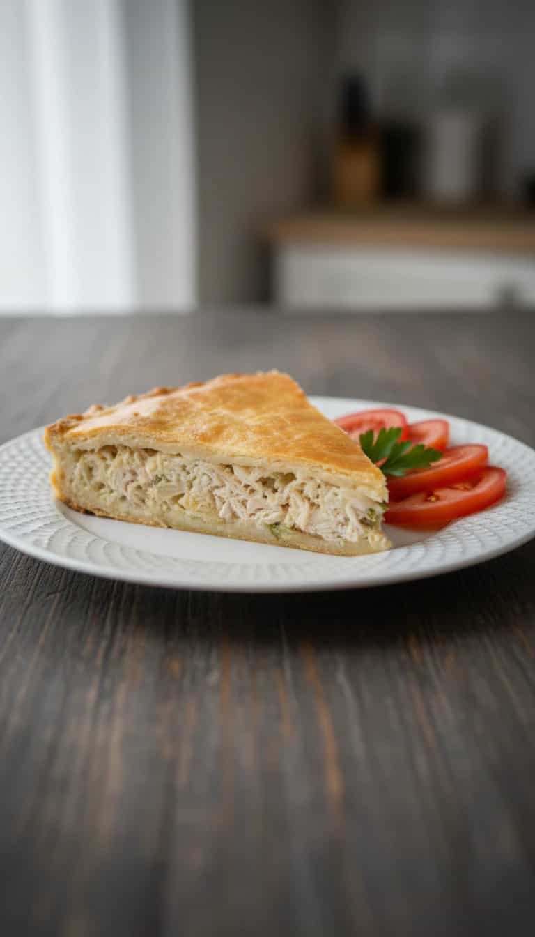 Foto deliciosa de Empadão de Frango com Catupiry pronta para servir - Pratos Brasileiros Icônicos