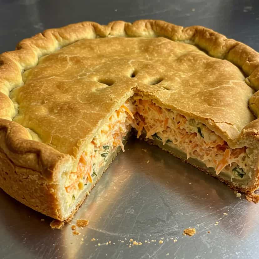 Foto deliciosa de Empadão de Frango Cremoso pronta para servir - Carnes & Frango