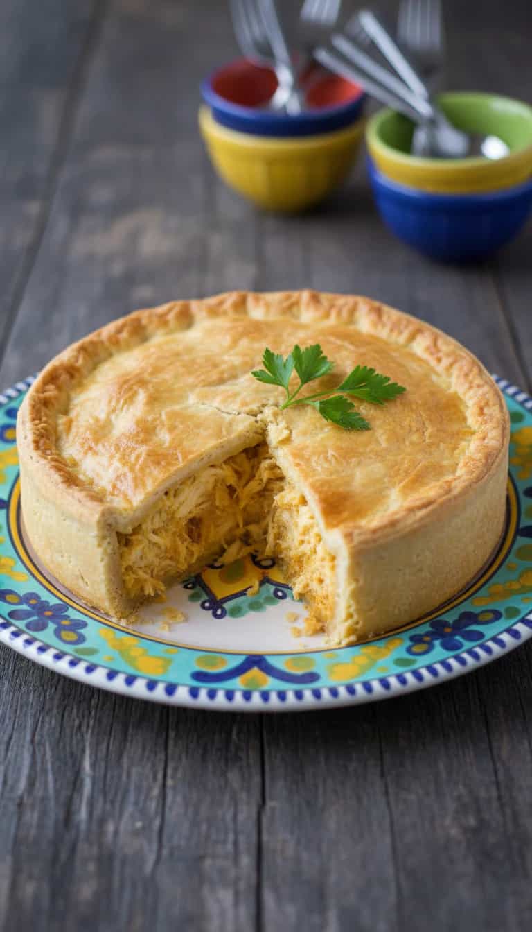 Foto deliciosa de Empadão de Frango Cremoso pronta para servir - Carnes & Frango
