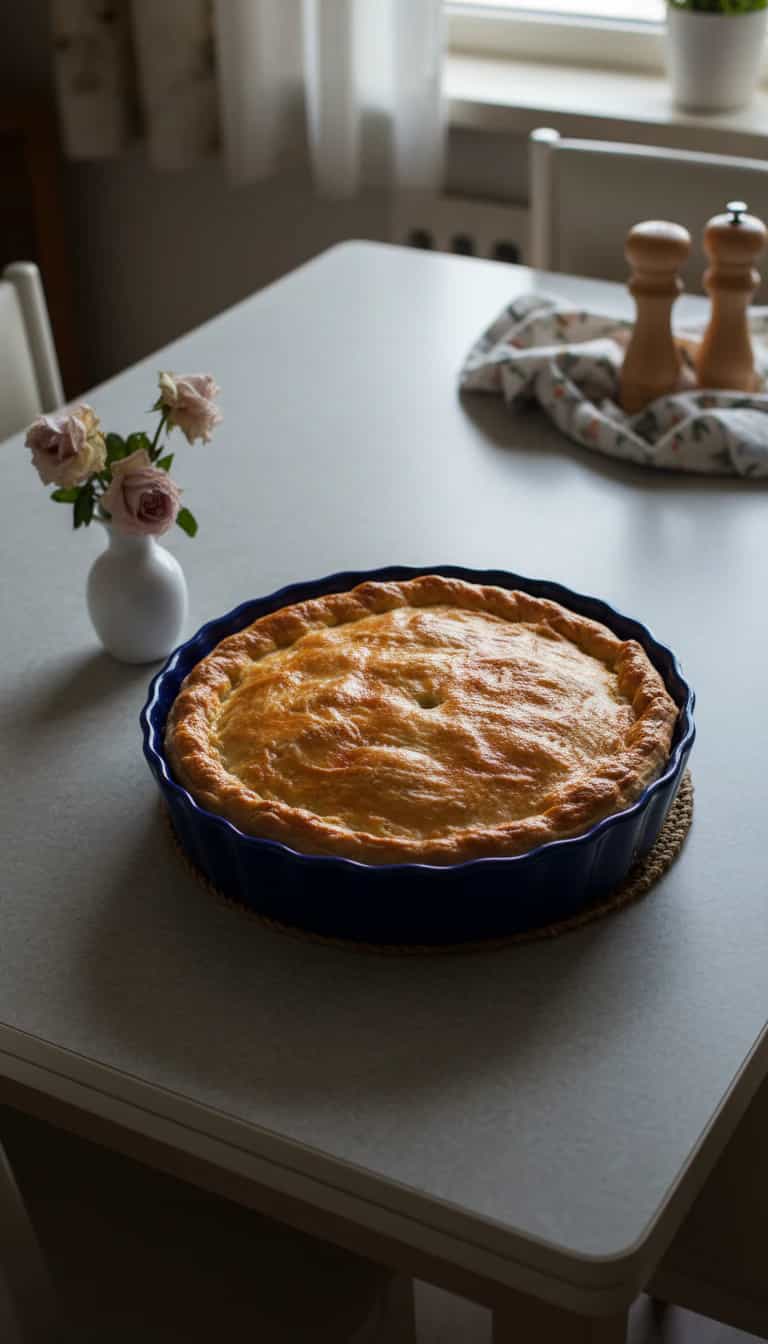 Foto deliciosa de Empadão de Frango cremoso pronta para servir - Carnes & Frango