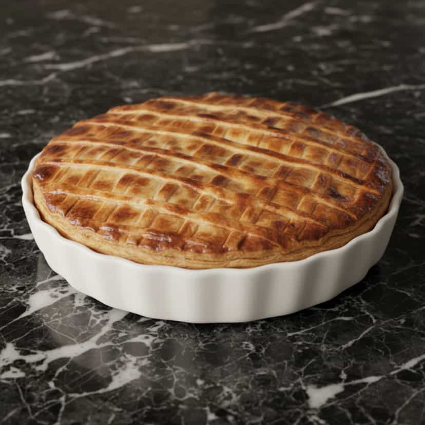 Foto deliciosa de Empadão de Frango e Palmito pronta para servir - Tortas Salgadas