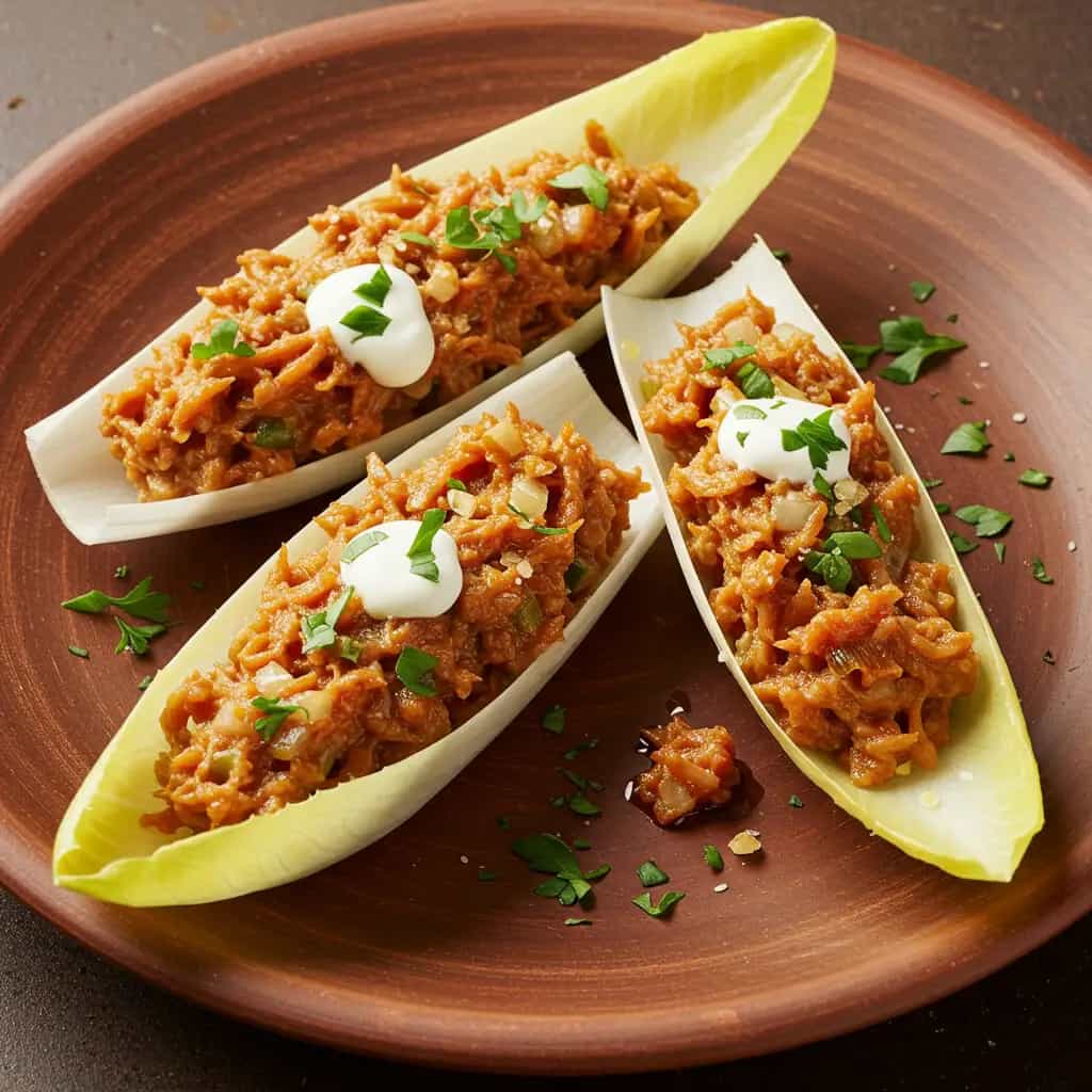 Endívias Recheadas com Carne-Seca