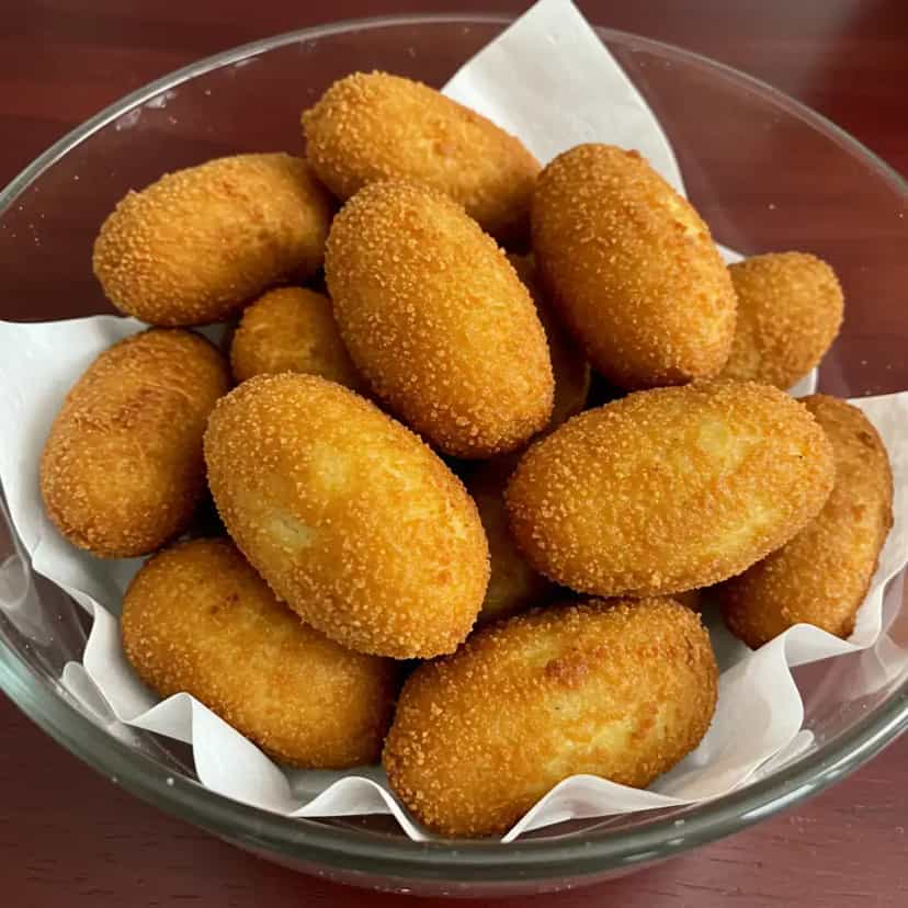 Foto deliciosa de Enroladinhos à Milanesa pronta para servir - Salgadinhos
