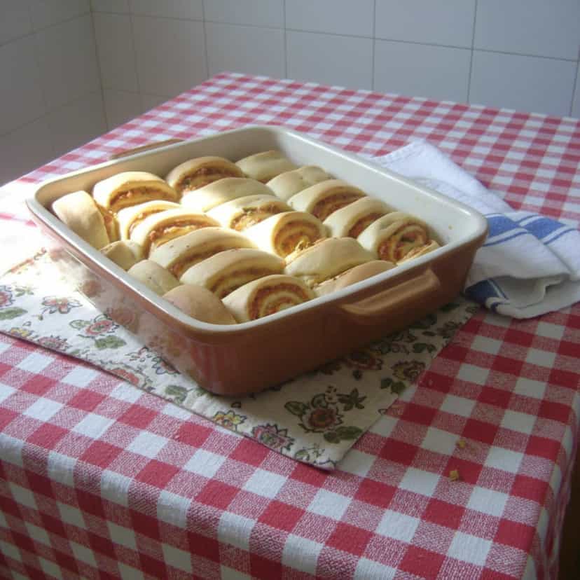 Foto deliciosa de Enroladinhos de Frios pronta para servir - Salgadinhos