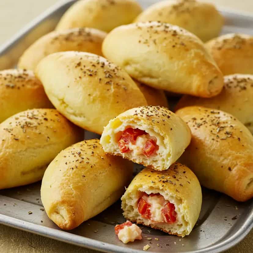 Foto deliciosa de Enroladinhos de Presunto e Queijo pronta para servir - Salgadinhos