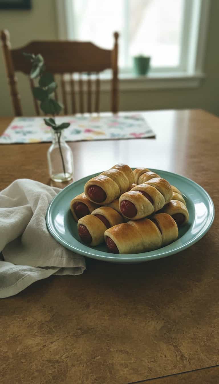 Foto deliciosa de Enroladinhos de Salsicha pronta para servir - Salgadinhos