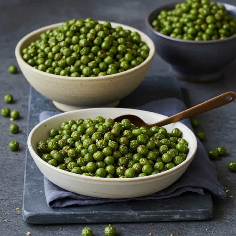 Foto deliciosa de Ervilhas Assadas com Especiarias pronta para servir - Snacks Assados