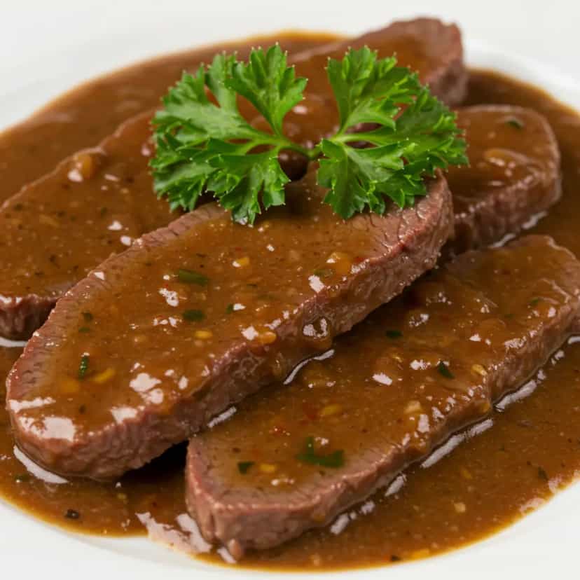 Foto deliciosa de Escalopinhos ao Molho Madeira pronta para servir - Carnes & Frango