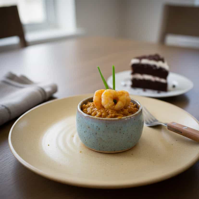 Foto deliciosa de Escondidinho de Camarão com Kani pronta para servir - Peixes & Frutos do Mar