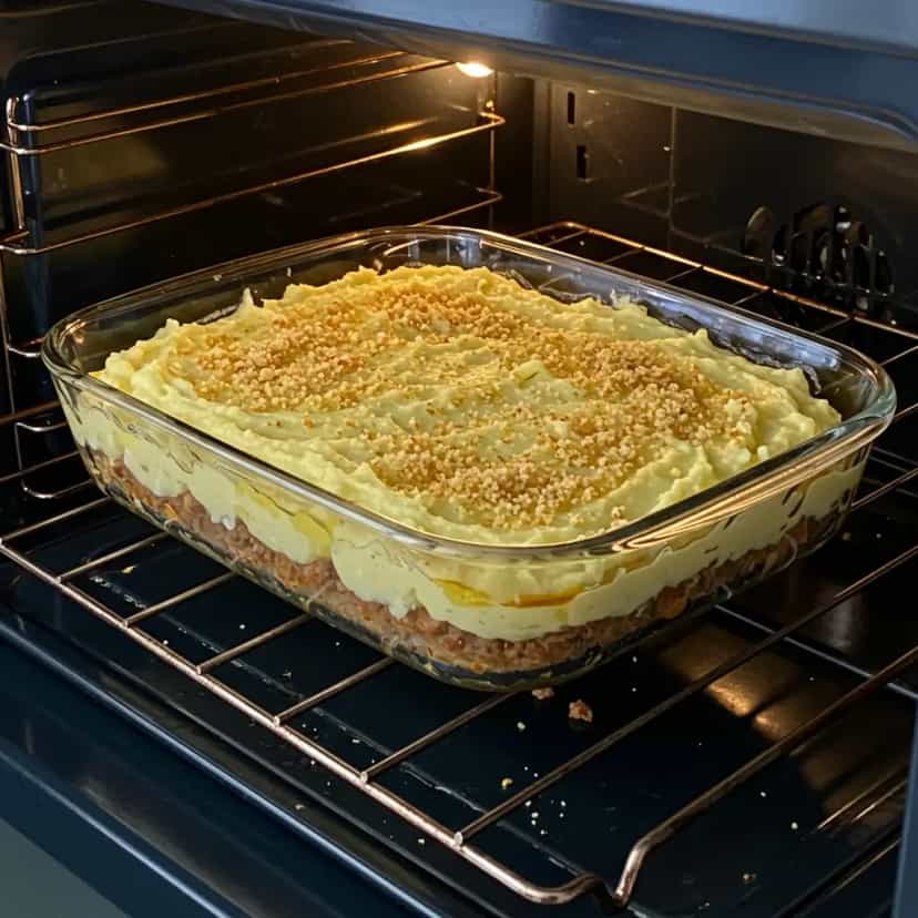 Foto deliciosa de Escondidinho de Carne Moída Cremoso pronta para servir - Carnes & Frango