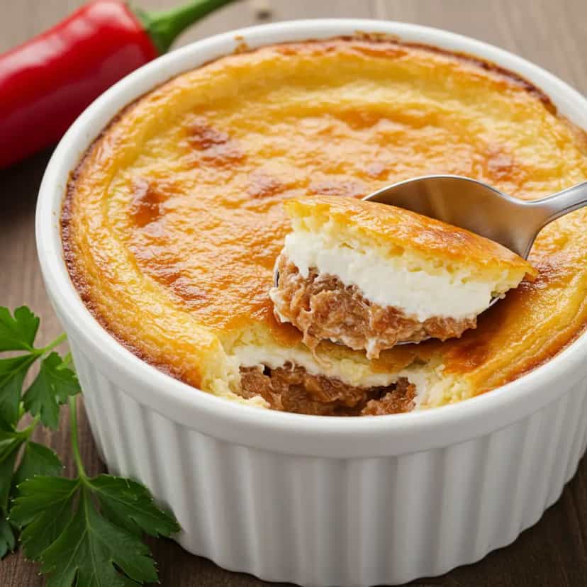 Foto deliciosa de Escondidinho de carne seca com aipim pronta para servir - Pratos Brasileiros Icônicos