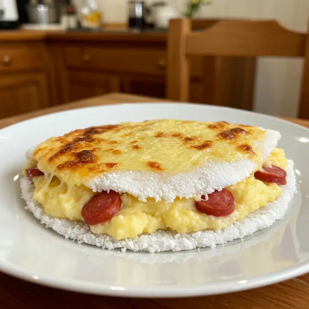 Escondidinho de mandioca com calabresa