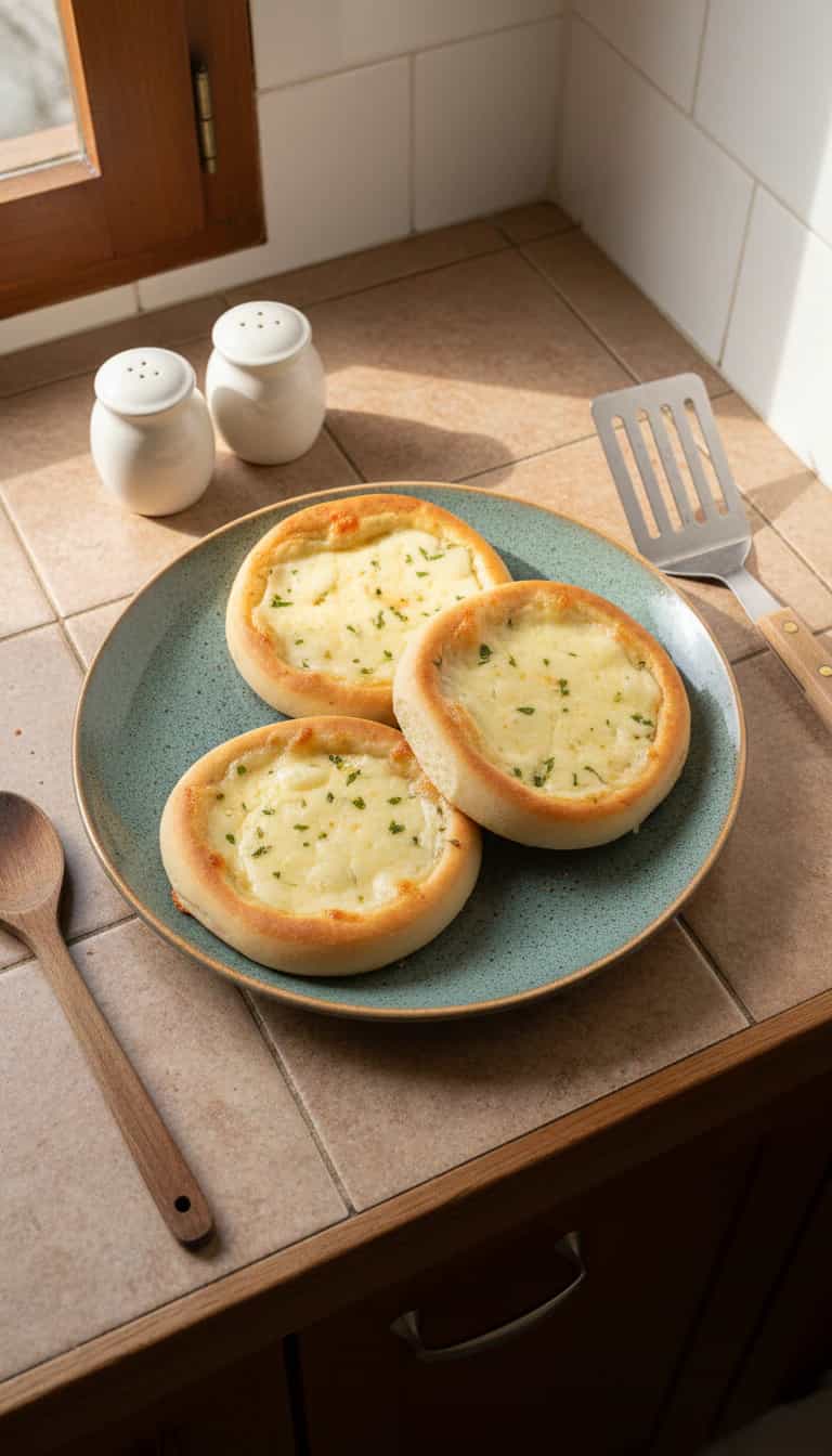 Foto deliciosa de Esfiha Aberta de Queijo pronta para servir - Lanches de Padaria