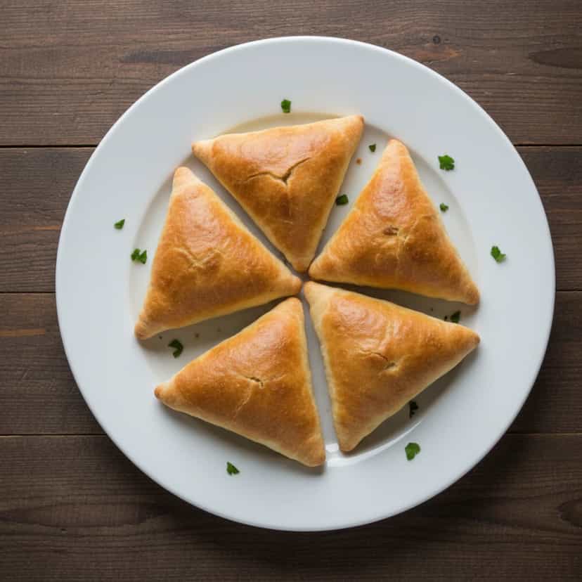 Foto deliciosa de Esfiha Caseira pronta para servir - Lanches de Padaria