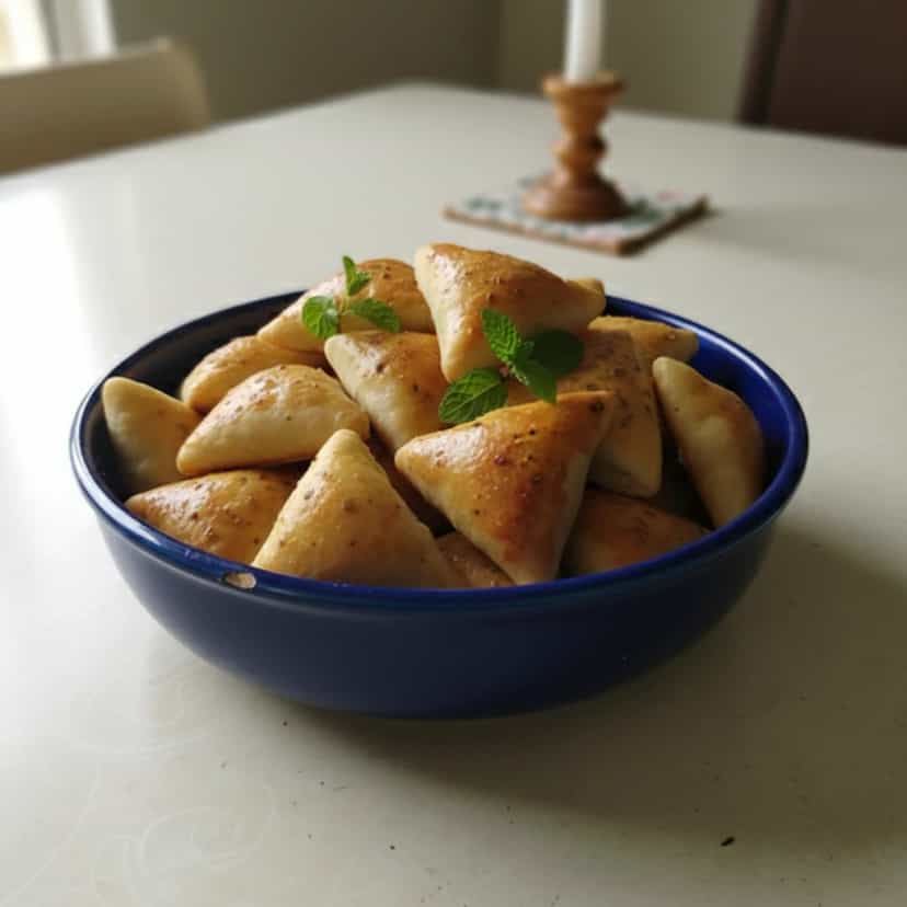 Foto deliciosa de Esfiha sensacional pronta para servir - Lanches de Padaria