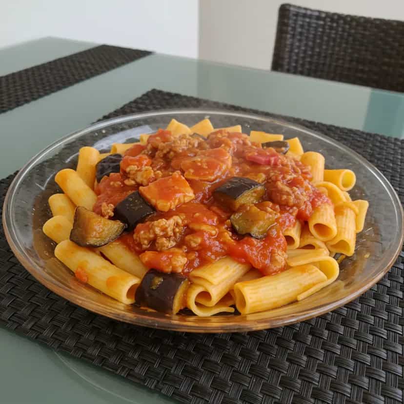 Foto deliciosa de Espaguete à Matriciana pronta para servir - Massas & Macarrão