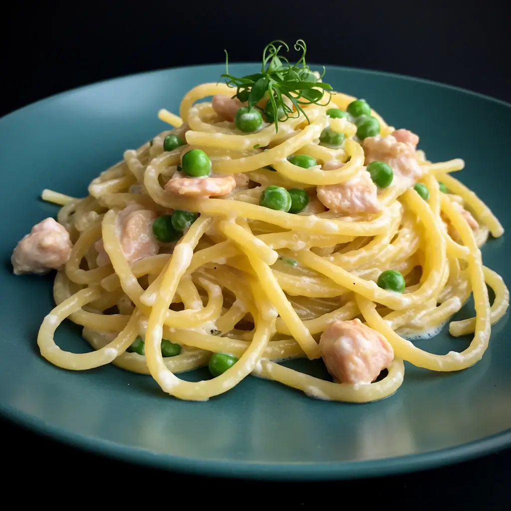 Espaguete ao Creme de Frango