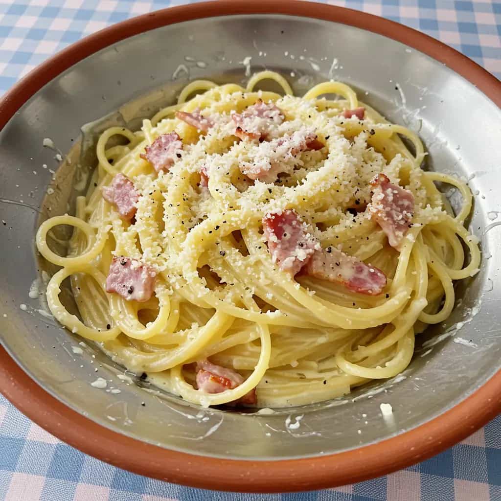 Espaguete Carbonara com Bacon