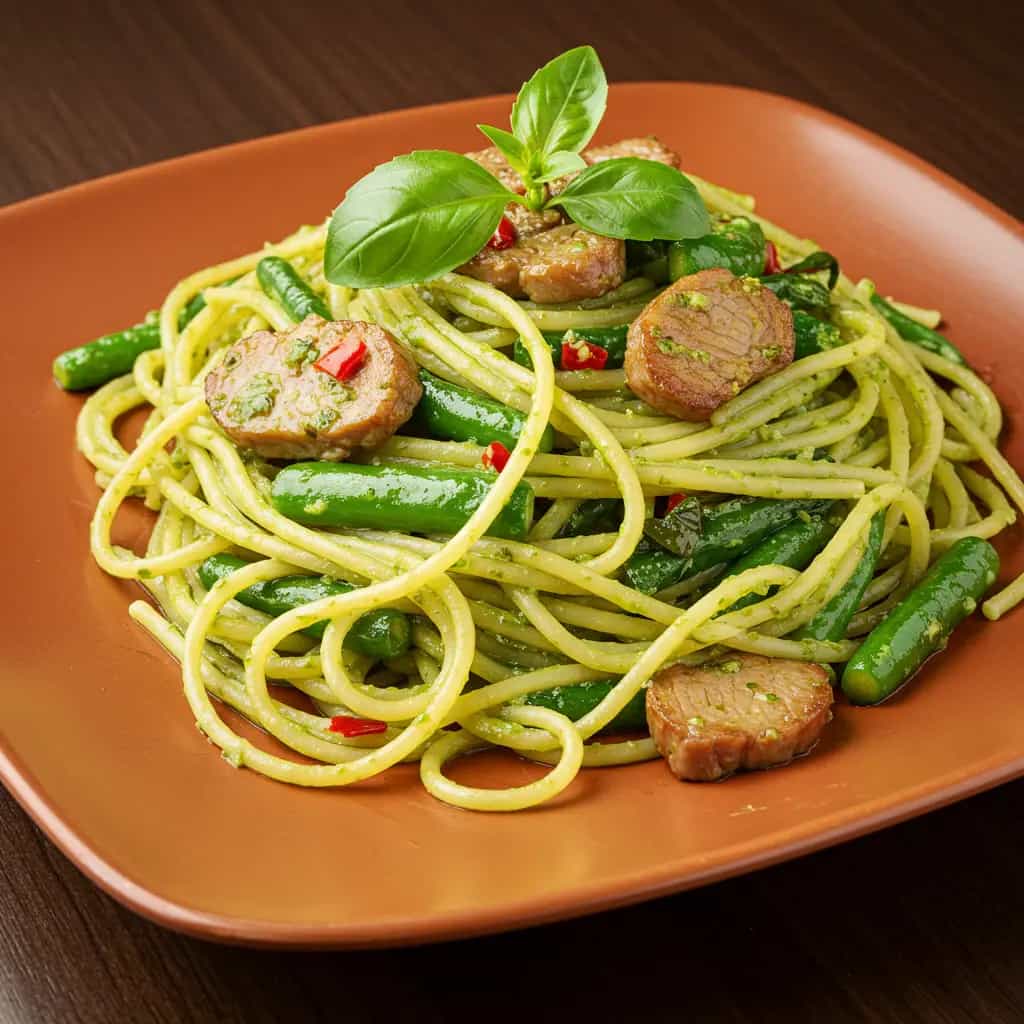 Espaguete Primavera com Legumes