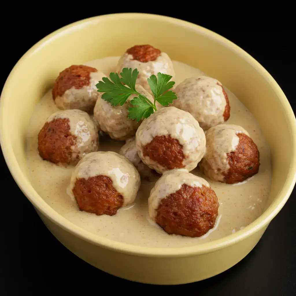 Estrogonofe cremoso de almôndegas