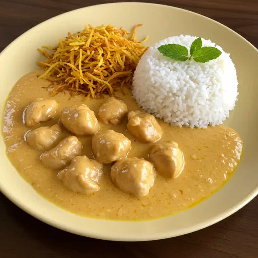 Foto deliciosa de Estrogonofe de Frango Cremoso pronta para servir - Carnes & Frango