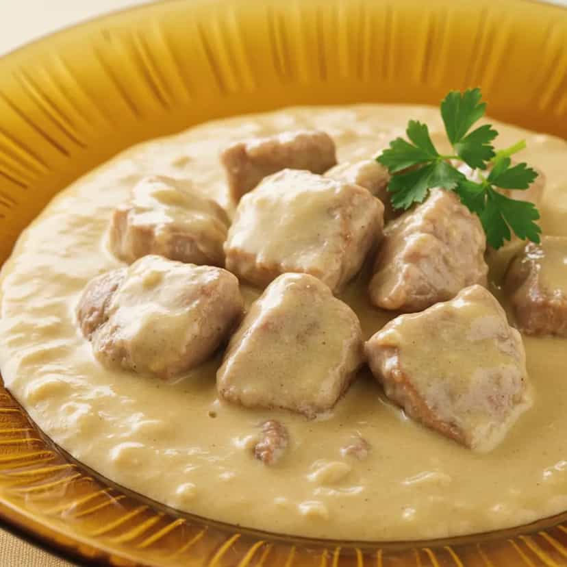 Foto deliciosa de Estrogonofe de Hambúrguer pronta para servir - Outras Receitas