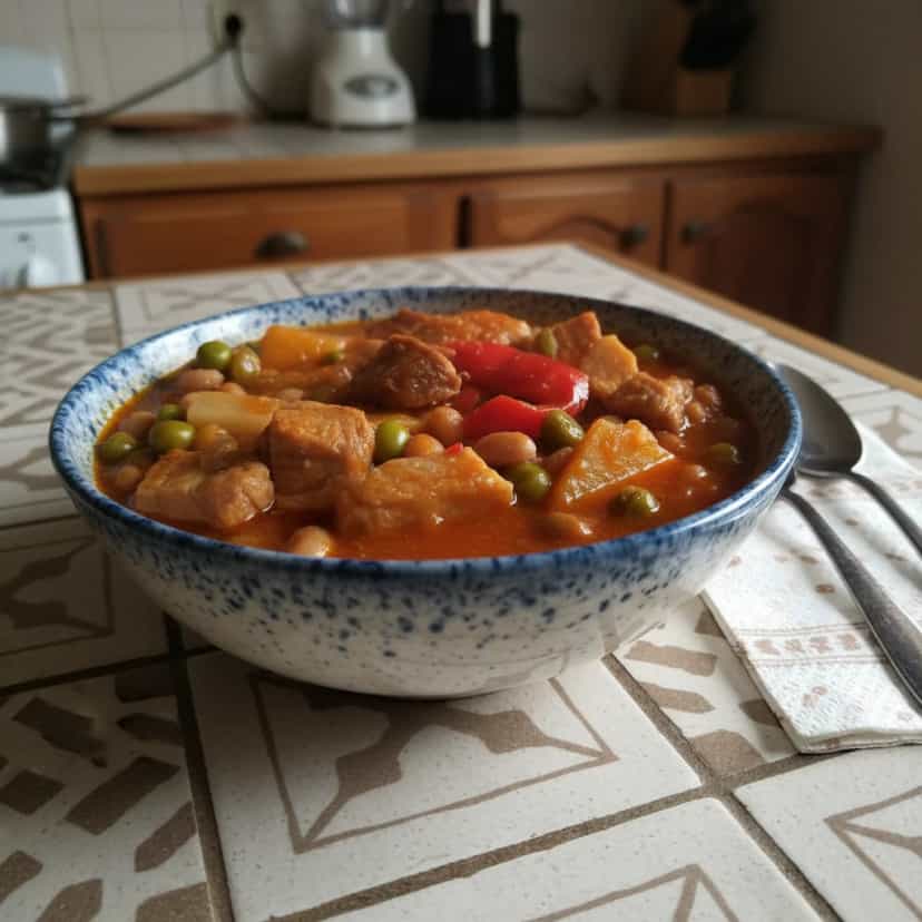 Foto deliciosa de Estufado de Porco com Legumes pronta para servir - Carnes & Frango