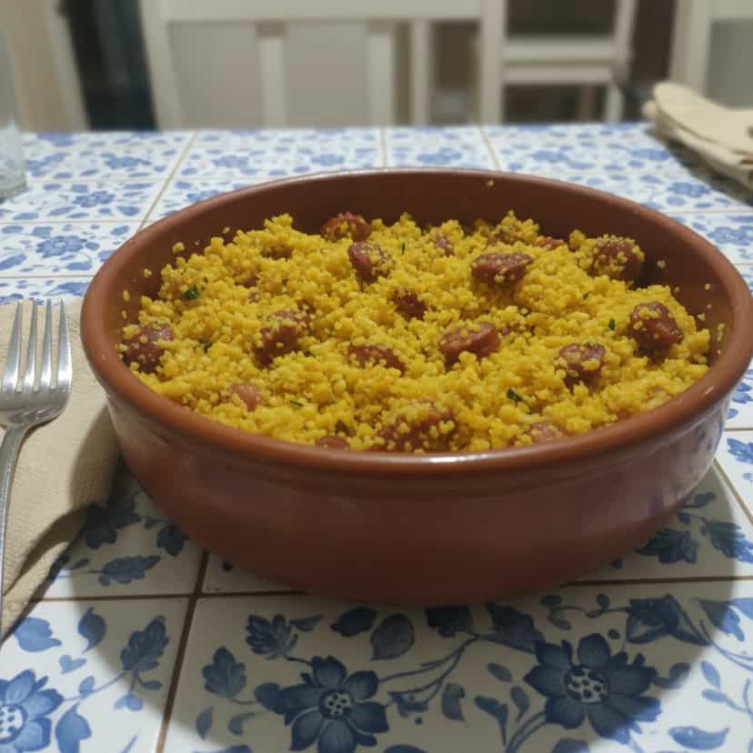 Foto deliciosa de Farofa Baiana Completa pronta para servir - Pratos Brasileiros Icônicos