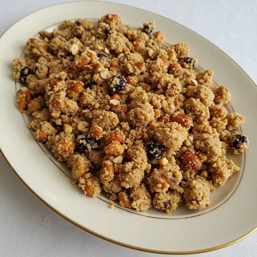 Foto deliciosa de Farofa Crocante com Avelãs e Castanhas pronta para servir - Outras Receitas