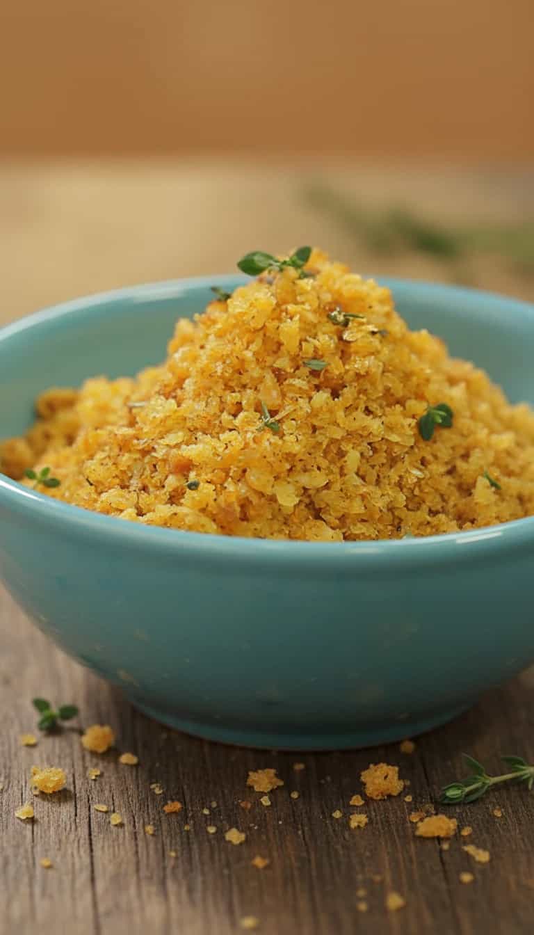 Foto deliciosa de Farofa crocante com bacon pronta para servir - Pratos Brasileiros Icônicos