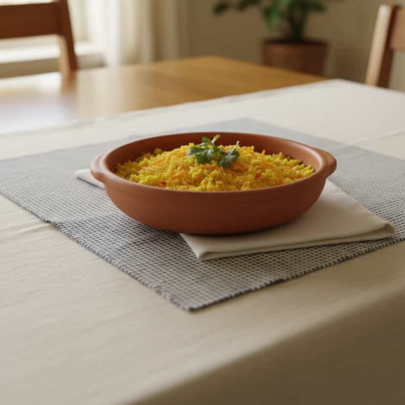 Foto deliciosa de Farofa de Cenoura com Tomate e Cebola pronta para servir - Outras Receitas