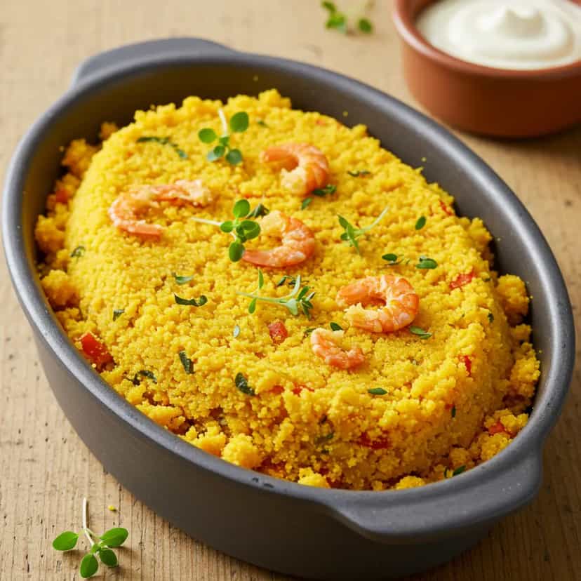 Foto deliciosa de Farofa de Dendê com Camarão Seco pronta para servir - Outras Receitas