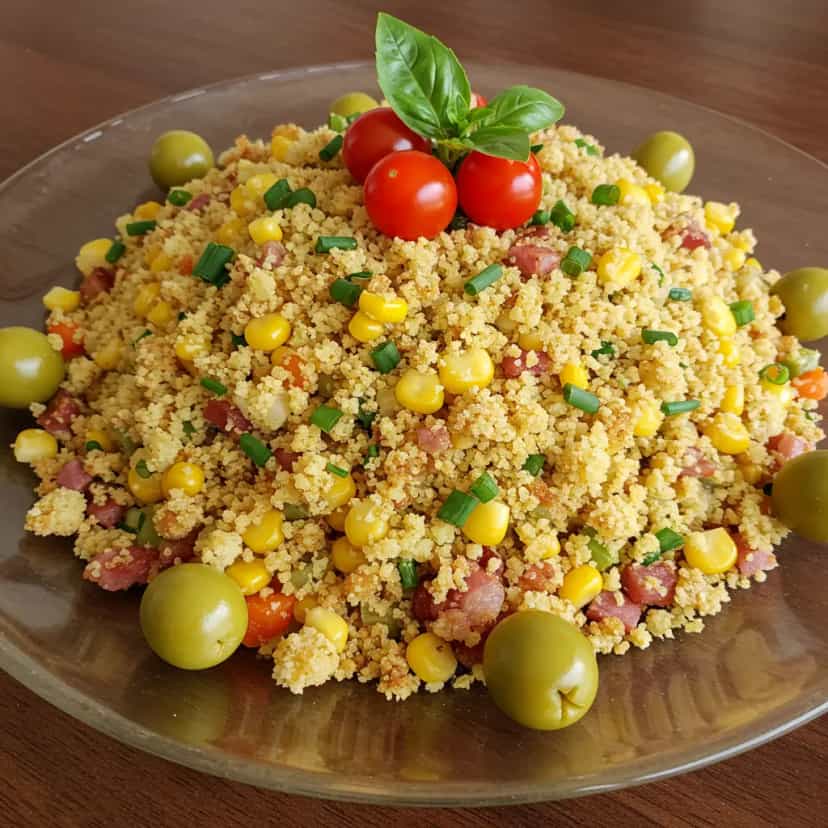 Foto deliciosa de Farofa Deliciosa de Cenoura e Bacon pronta para servir - Outras Receitas