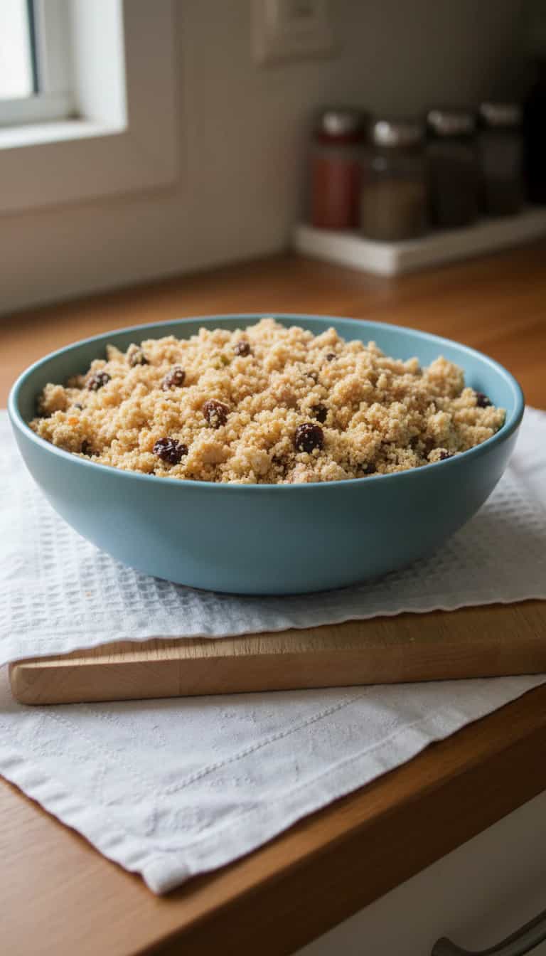 Foto deliciosa de Farofa Gaúcha com Linguiça Toscana pronta para servir - Pratos Brasileiros Icônicos
