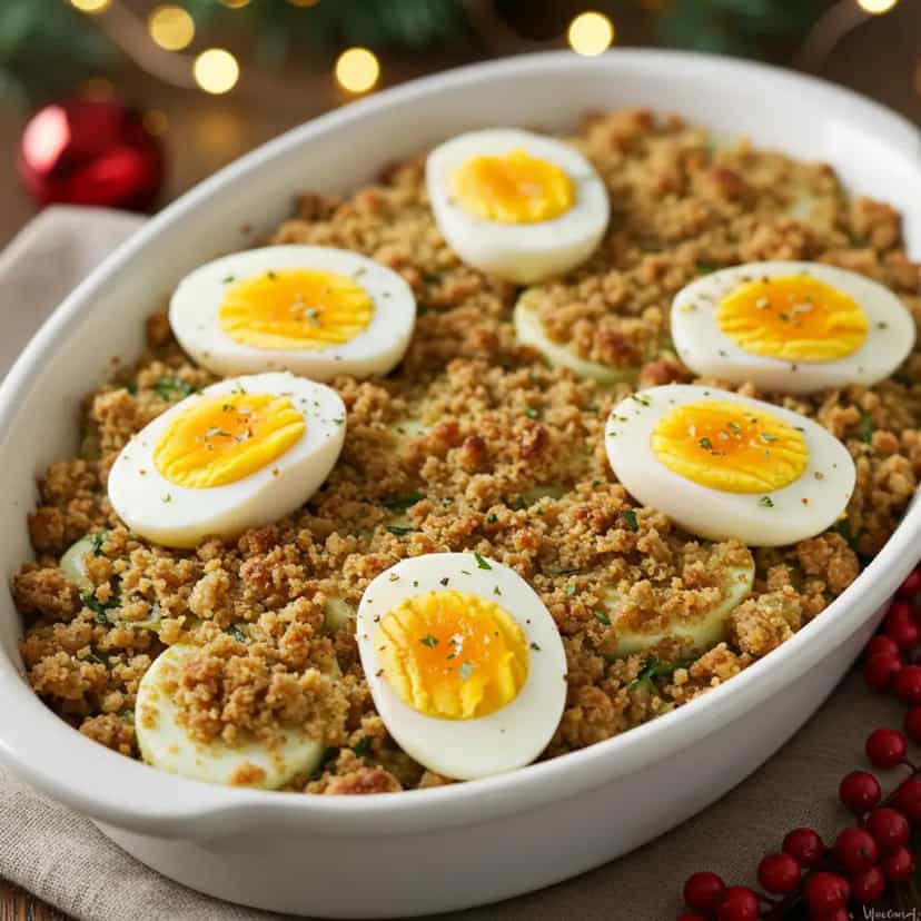 Foto deliciosa de Farofa Natalina Especial pronta para servir - Pratos Brasileiros Icônicos