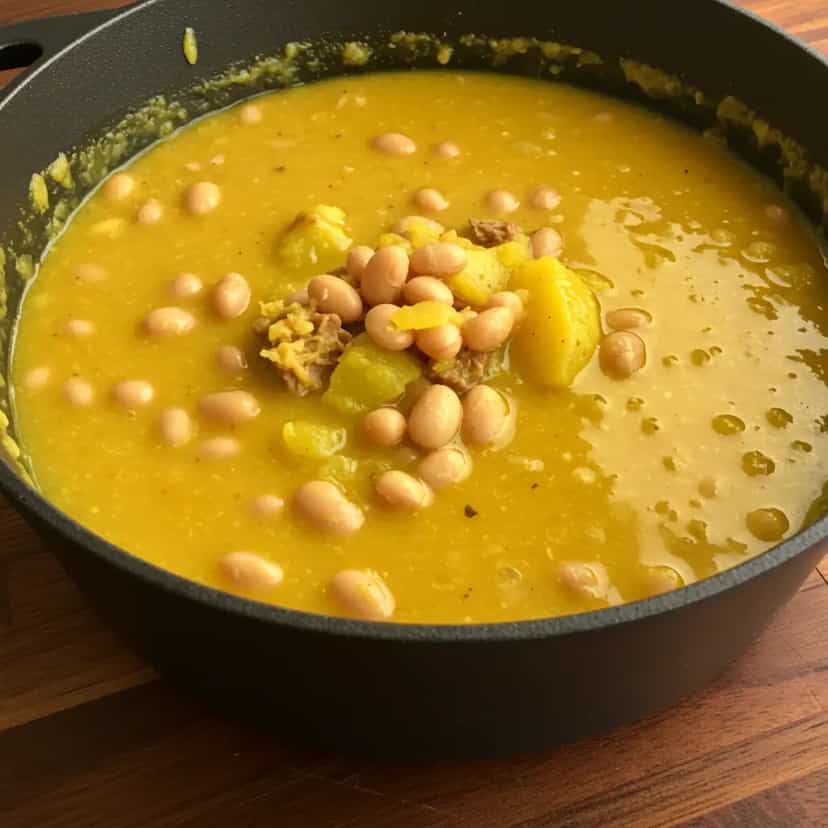 Foto deliciosa de Feijão Carioca com Charque pronta para servir - Pratos Brasileiros Icônicos